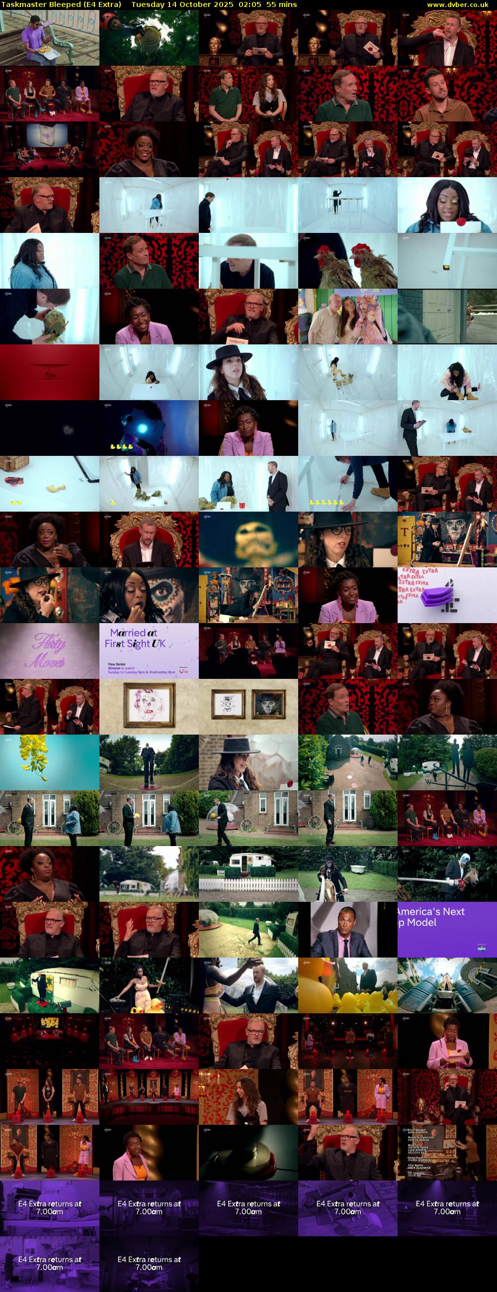 Taskmaster Bleeped (E4 Extra) Tuesday 14 October 2025 02:05 - 03:00