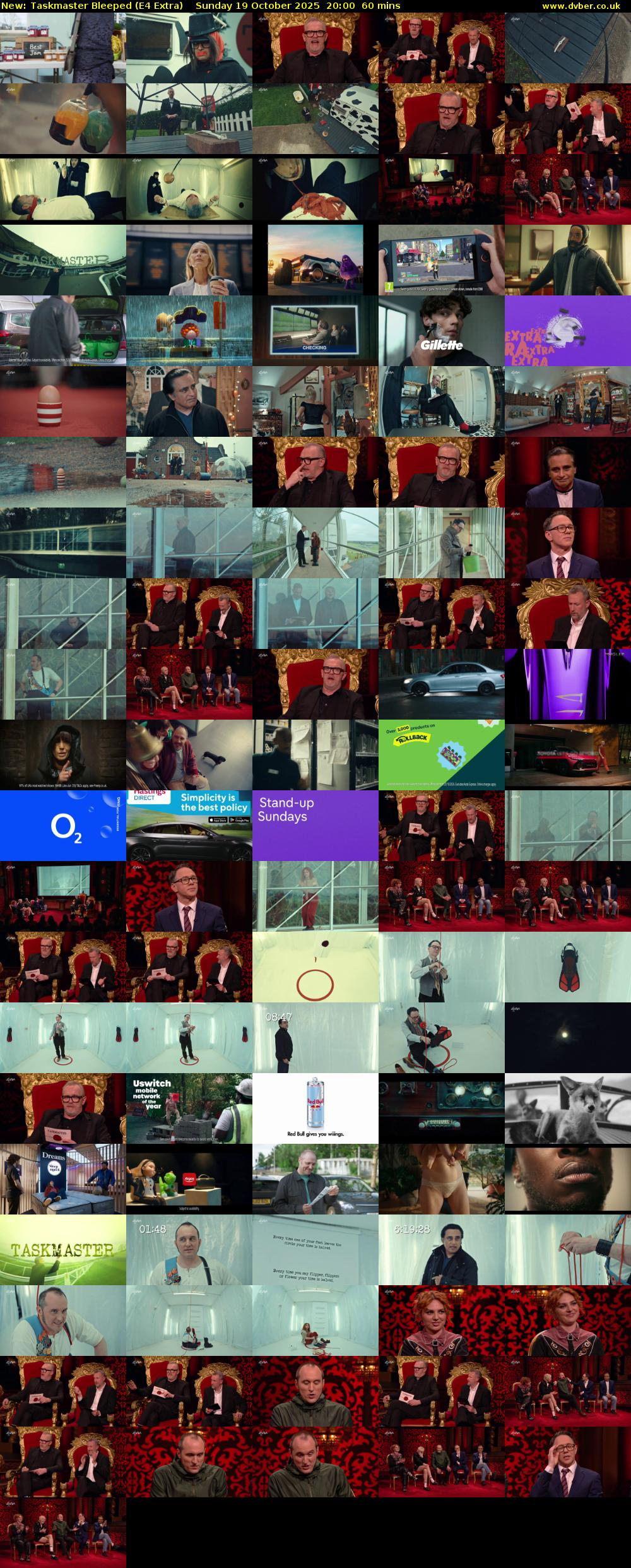 Taskmaster Bleeped (E4 Extra) Sunday 19 October 2025 20:00 - 21:00