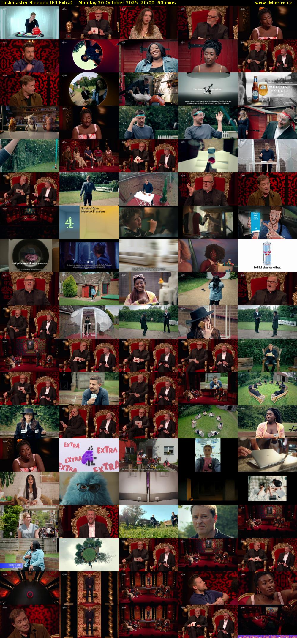Taskmaster Bleeped (E4 Extra) Monday 20 October 2025 20:00 - 21:00