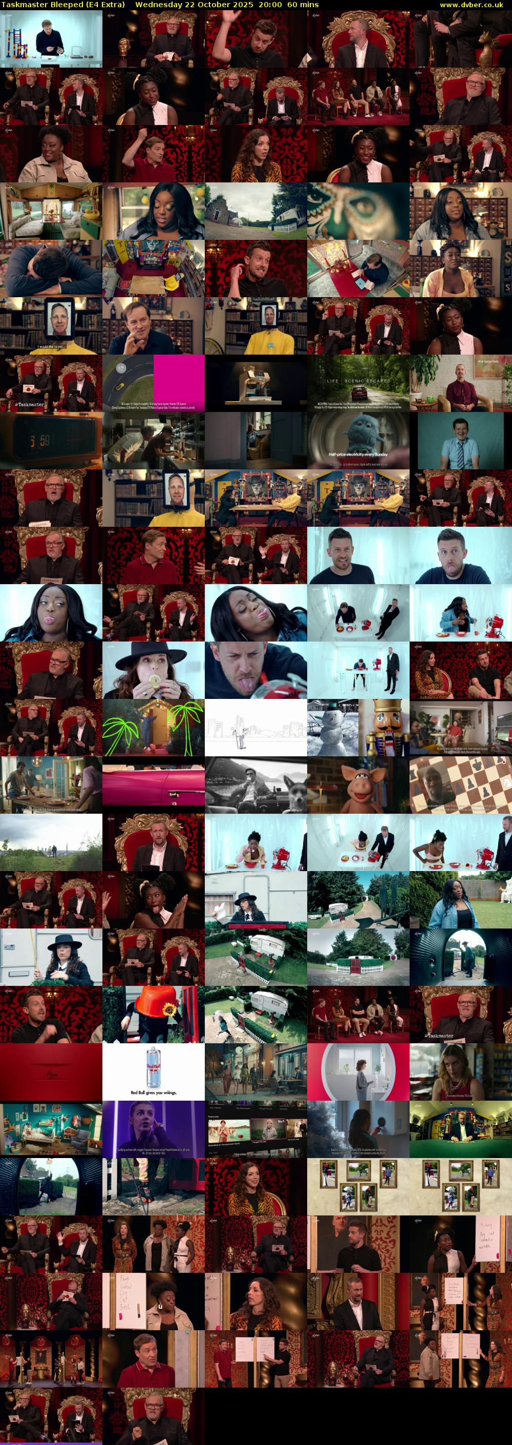 Taskmaster Bleeped (E4 Extra) Wednesday 22 October 2025 20:00 - 21:00