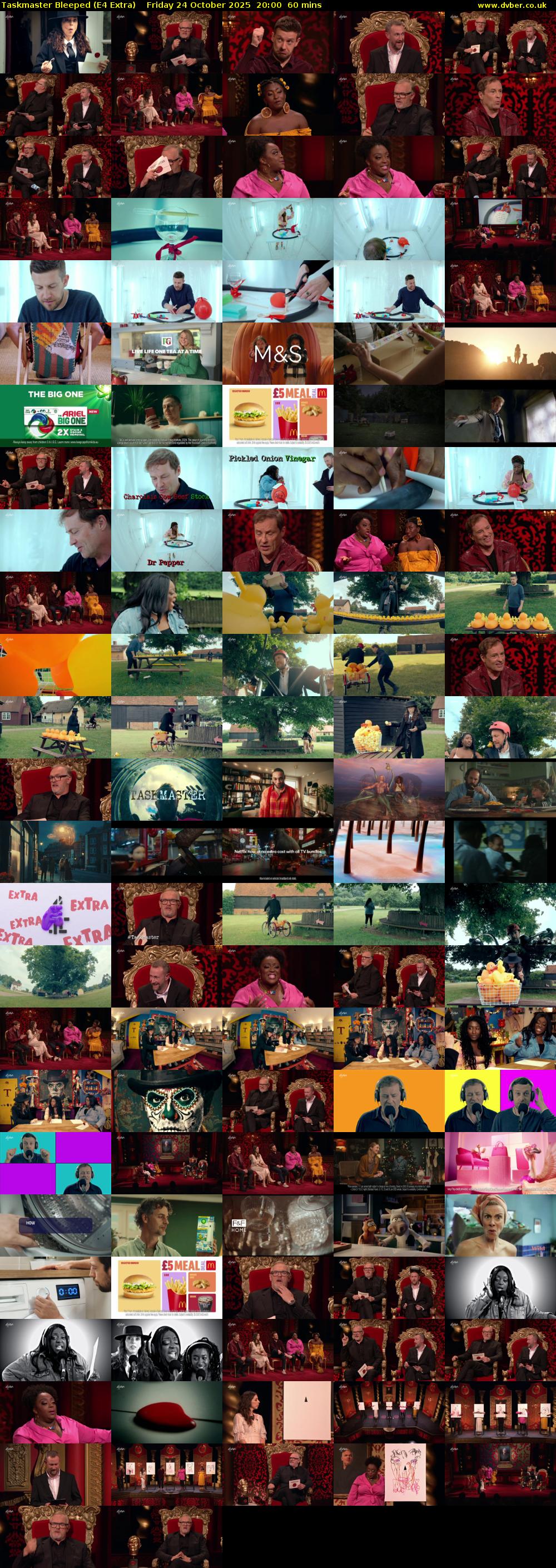 Taskmaster Bleeped (E4 Extra) Friday 24 October 2025 20:00 - 21:00