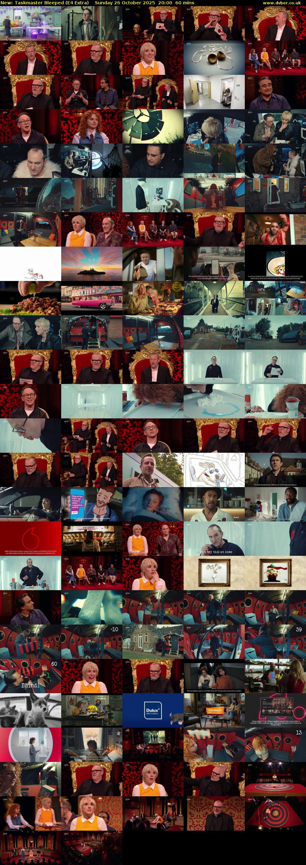 Taskmaster Bleeped (E4 Extra) Sunday 26 October 2025 20:00 - 21:00