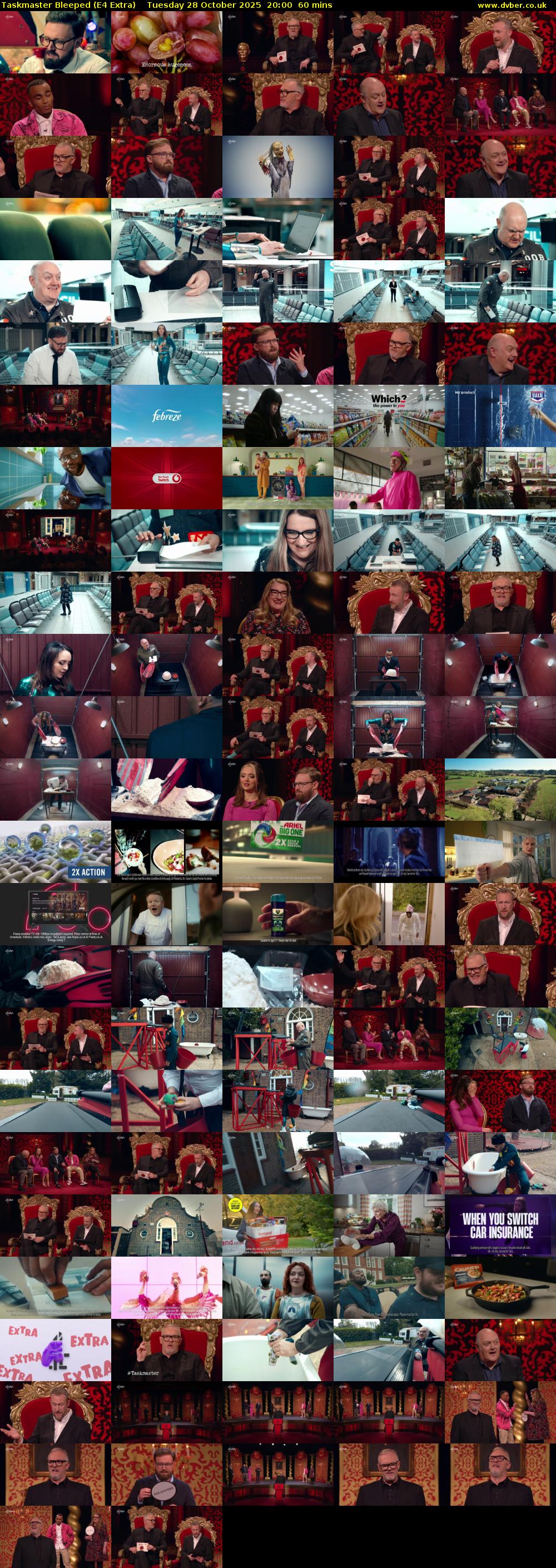 Taskmaster Bleeped (E4 Extra) Tuesday 28 October 2025 20:00 - 21:00