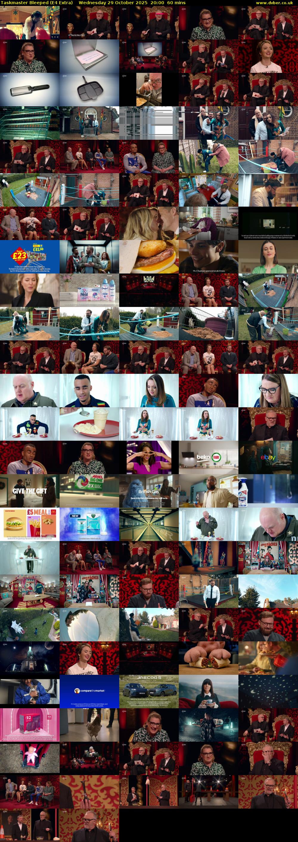 Taskmaster Bleeped (E4 Extra) Wednesday 29 October 2025 20:00 - 21:00