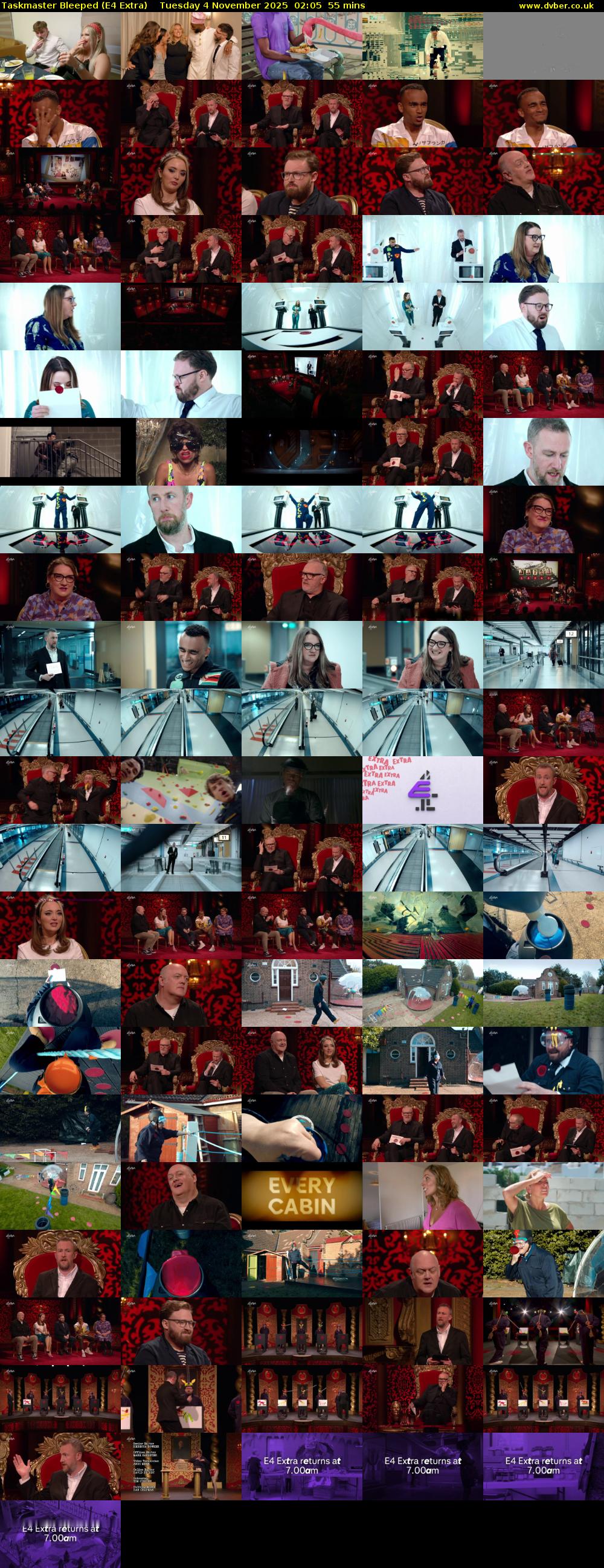 Taskmaster Bleeped (E4 Extra) Tuesday 4 November 2025 02:05 - 03:00