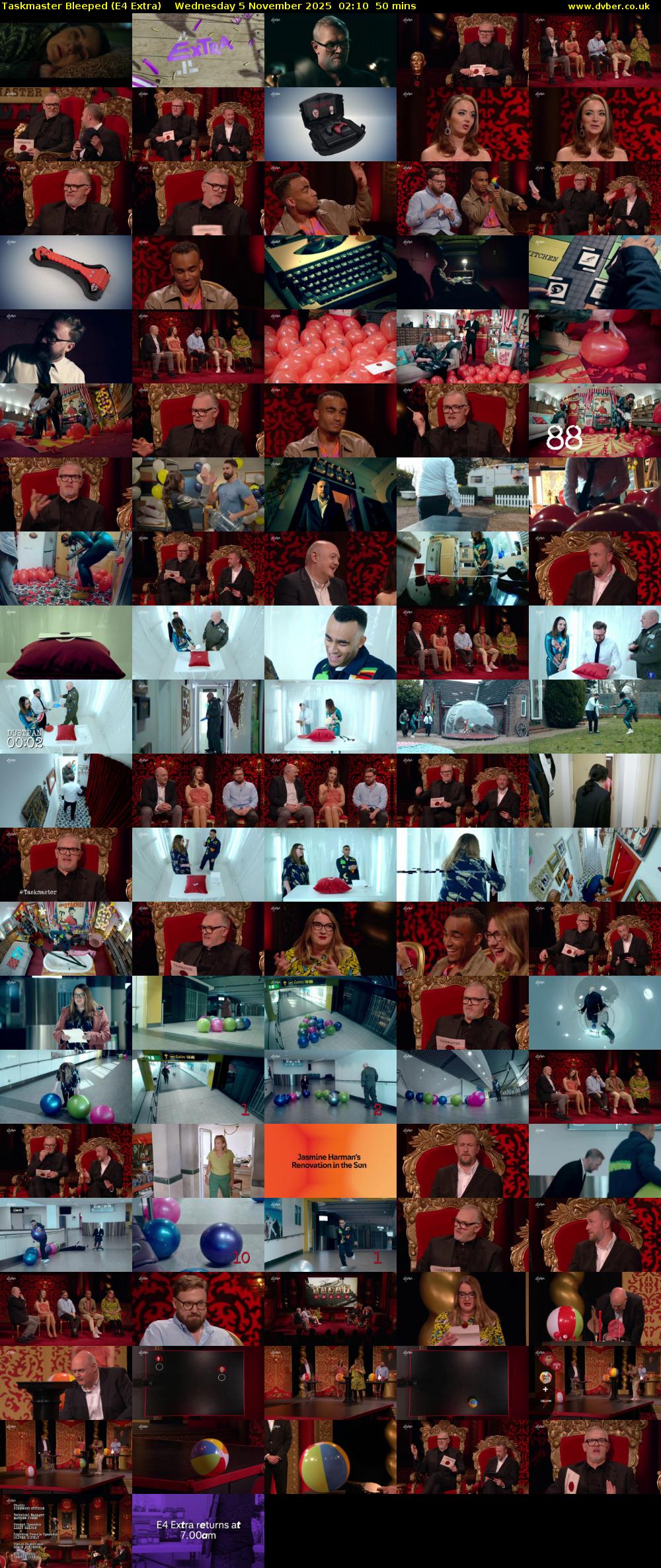 Taskmaster Bleeped (E4 Extra) Wednesday 5 November 2025 02:10 - 03:00