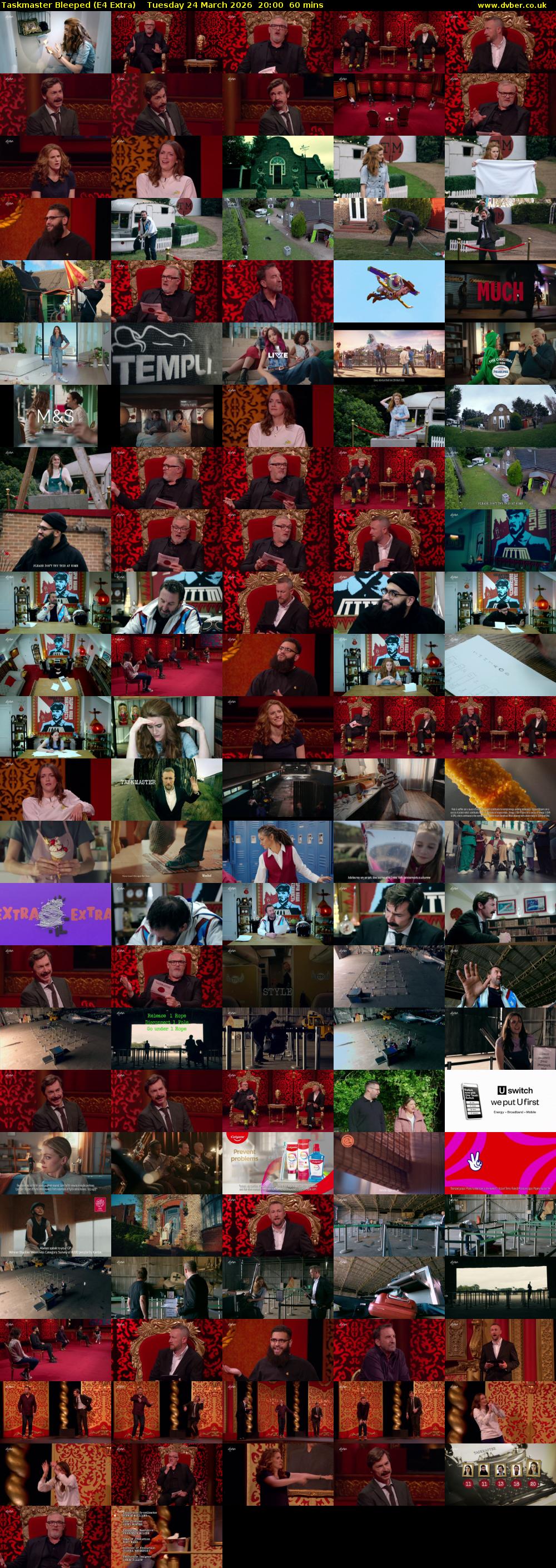 Taskmaster Bleeped (E4 Extra) Tuesday 24 March 2026 20:00 - 21:00