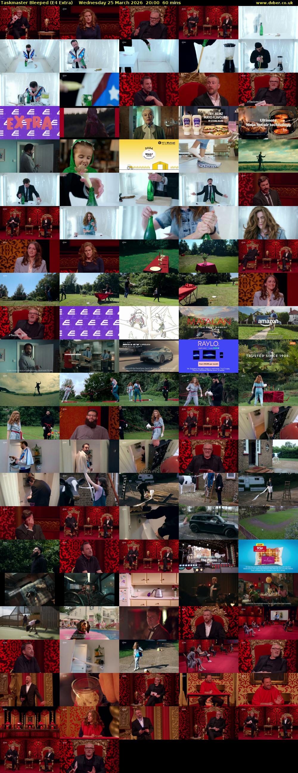 Taskmaster Bleeped (E4 Extra) Wednesday 25 March 2026 20:00 - 21:00
