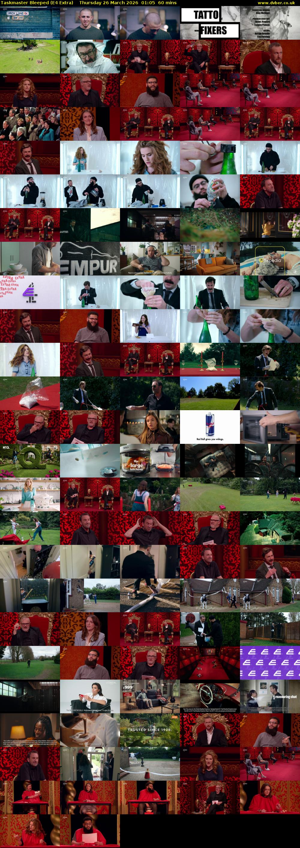 Taskmaster Bleeped (E4 Extra) Thursday 26 March 2026 01:05 - 02:05