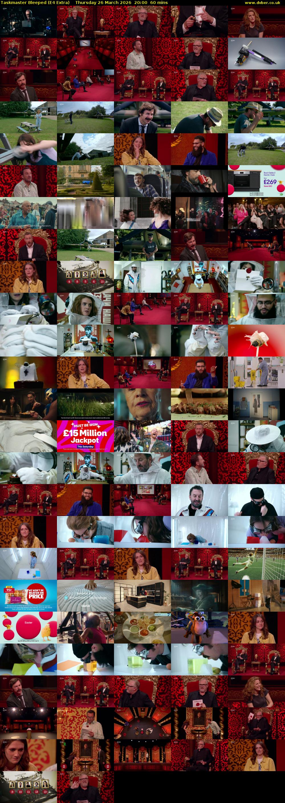 Taskmaster Bleeped (E4 Extra) Thursday 26 March 2026 20:00 - 21:00
