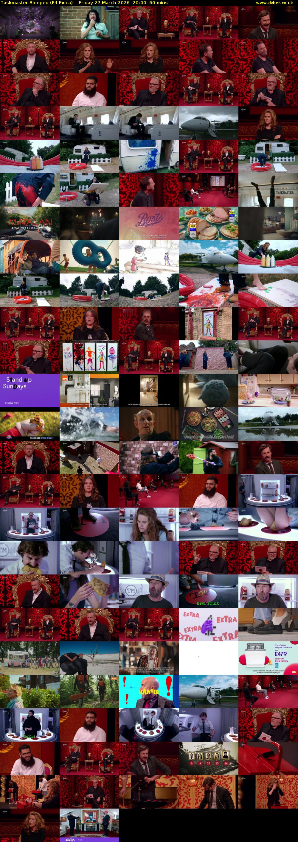 Taskmaster Bleeped (E4 Extra) Friday 27 March 2026 20:00 - 21:00