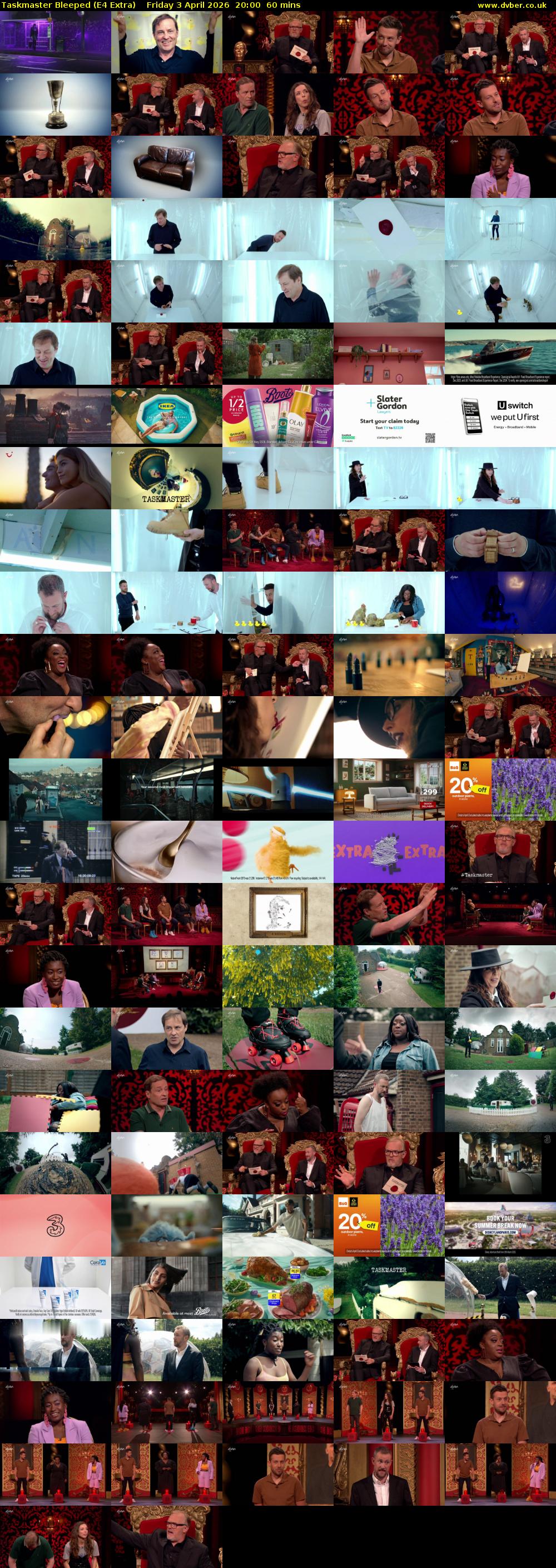 Taskmaster Bleeped (E4 Extra) Friday 3 April 2026 20:00 - 21:00