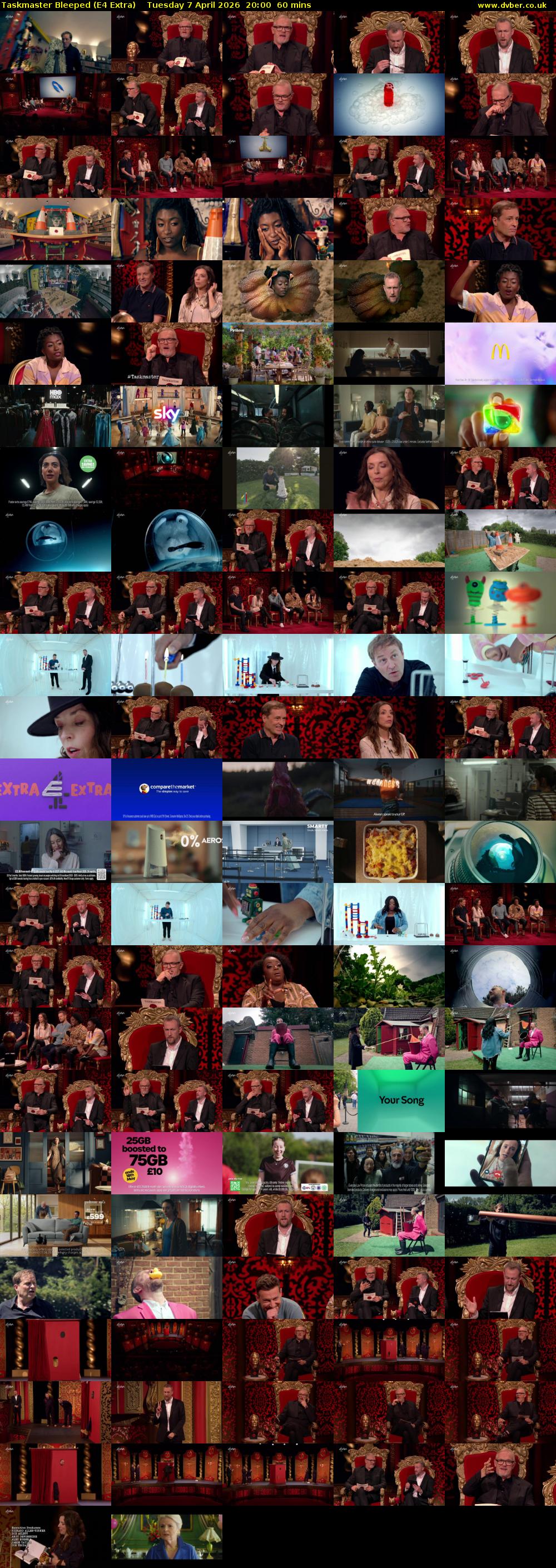 Taskmaster Bleeped (E4 Extra) Tuesday 7 April 2026 20:00 - 21:00