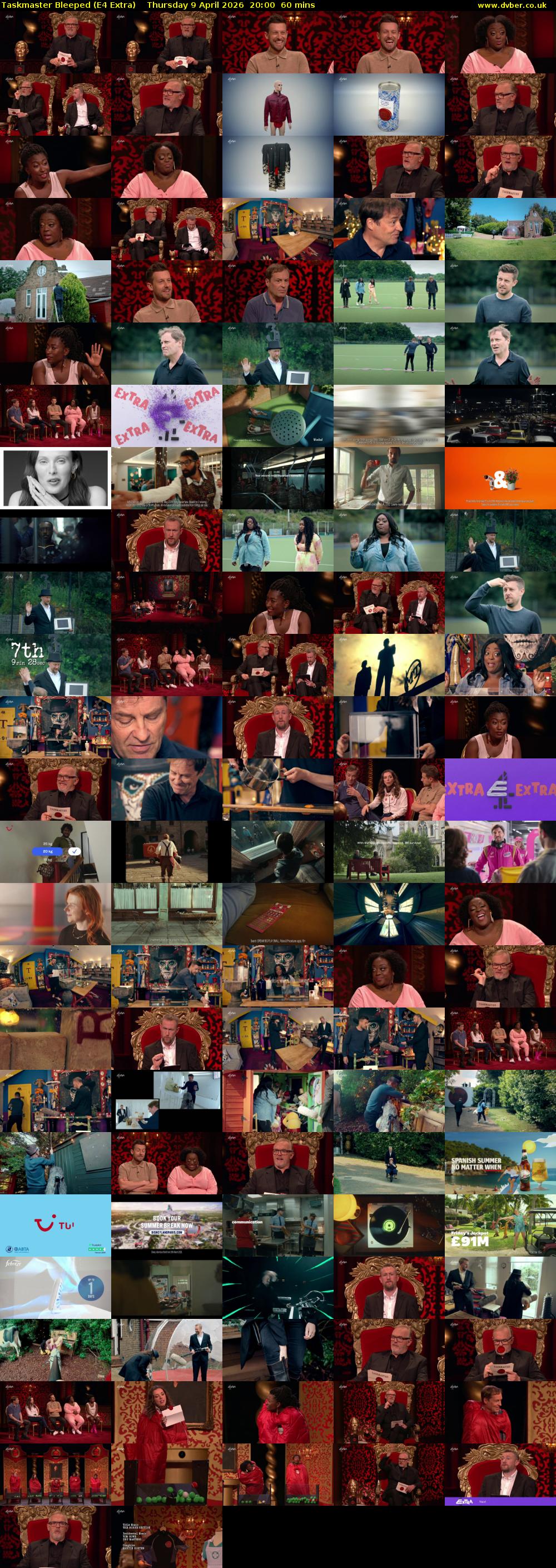 Taskmaster Bleeped (E4 Extra) Thursday 9 April 2026 20:00 - 21:00