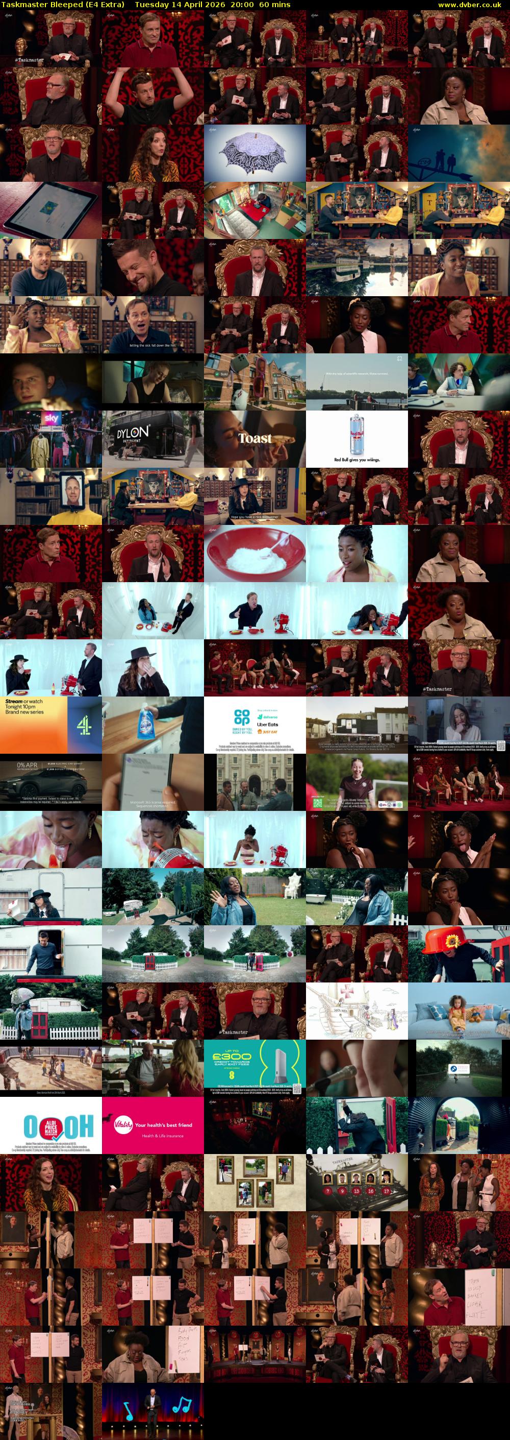 Taskmaster Bleeped (E4 Extra) Tuesday 14 April 2026 20:00 - 21:00
