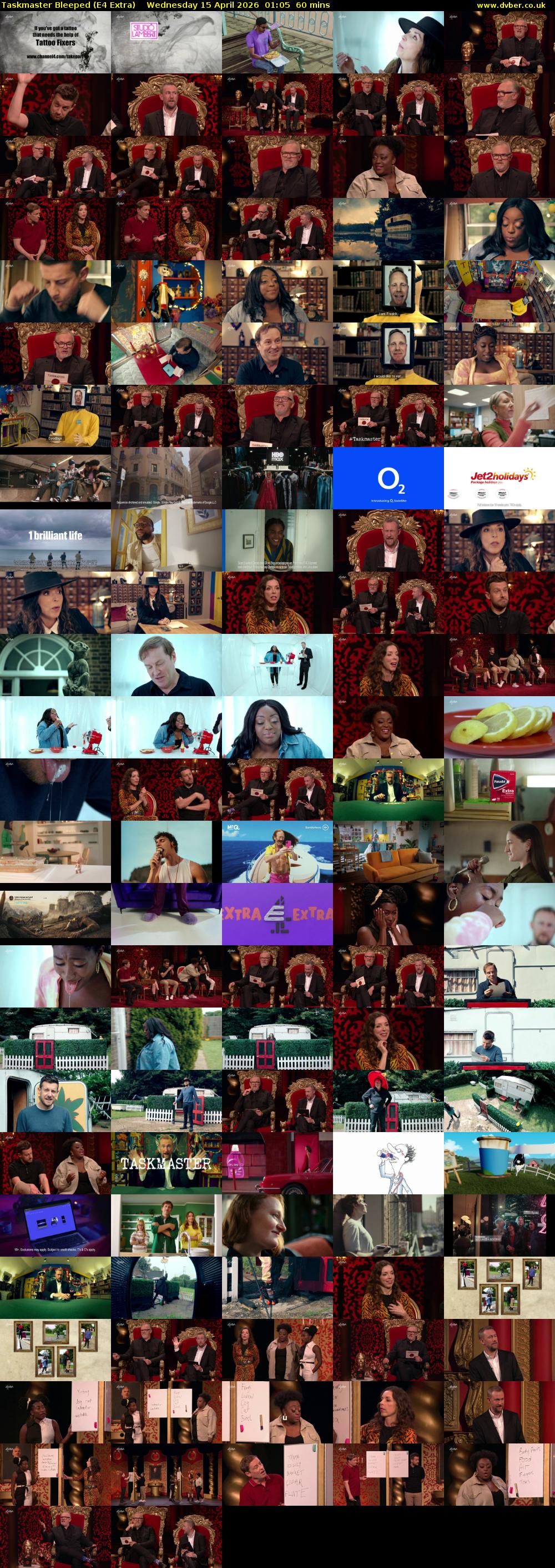 Taskmaster Bleeped (E4 Extra) Wednesday 15 April 2026 01:05 - 02:05