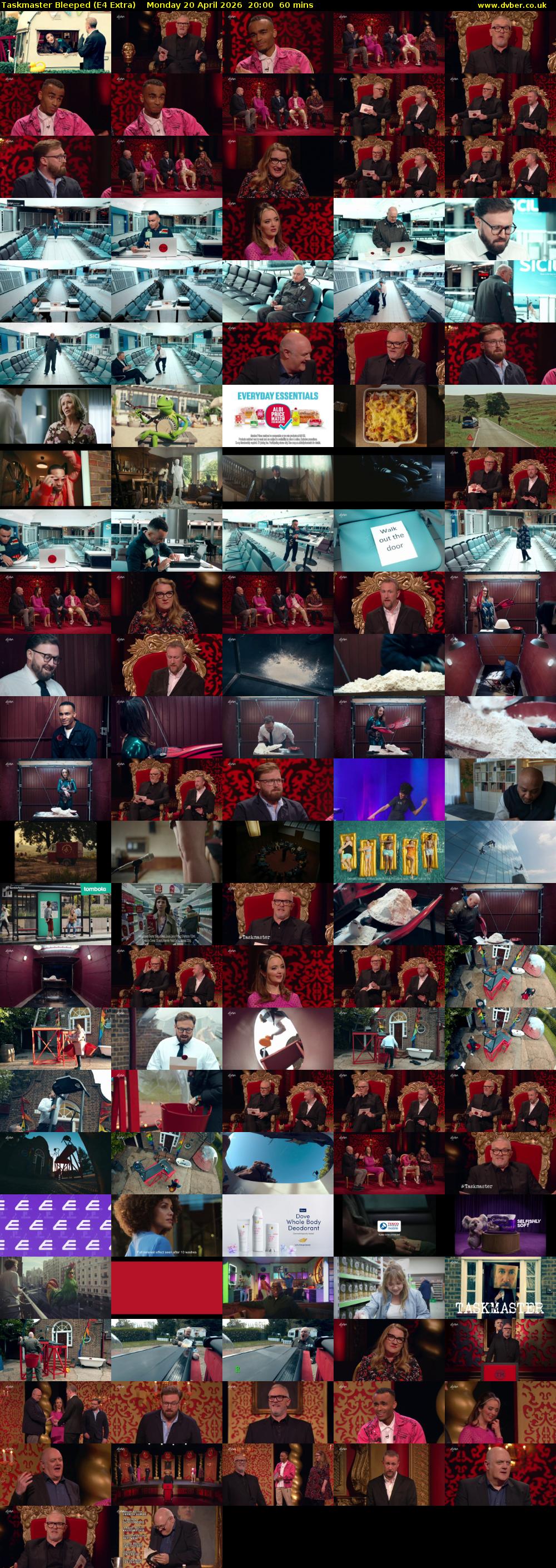 Taskmaster Bleeped (E4 Extra) Monday 20 April 2026 20:00 - 21:00
