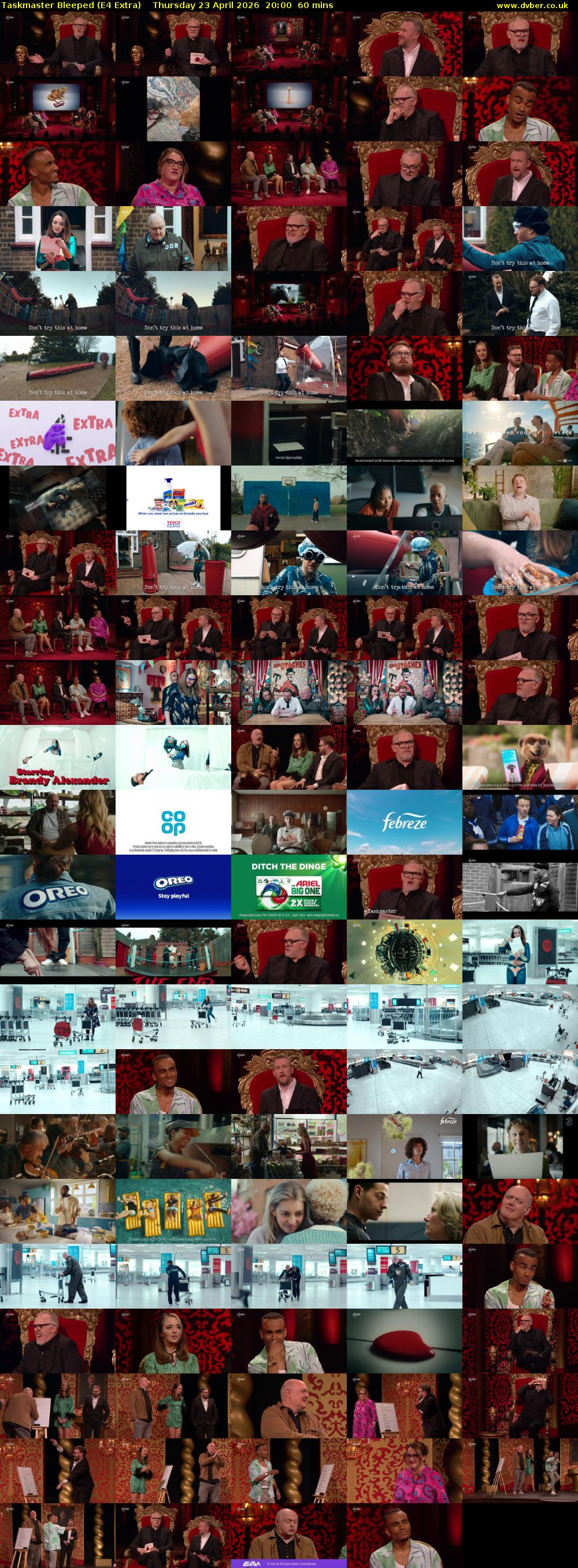 Taskmaster Bleeped (E4 Extra) Thursday 23 April 2026 20:00 - 21:00