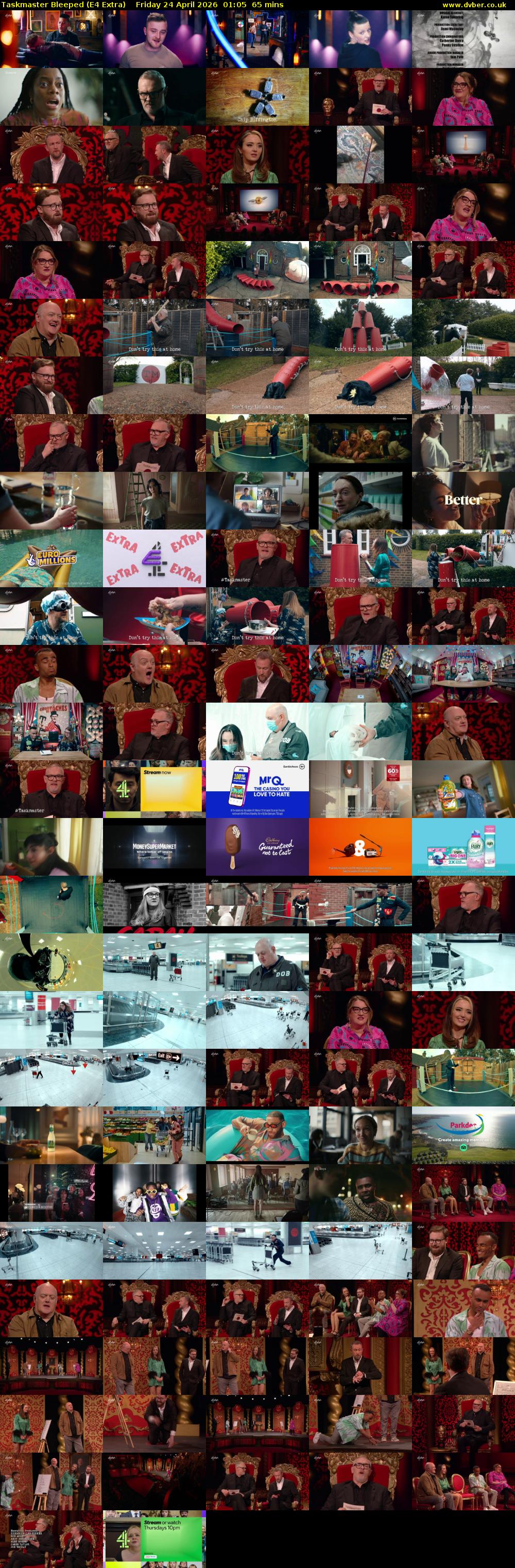 Taskmaster Bleeped (E4 Extra) Friday 24 April 2026 01:05 - 02:10