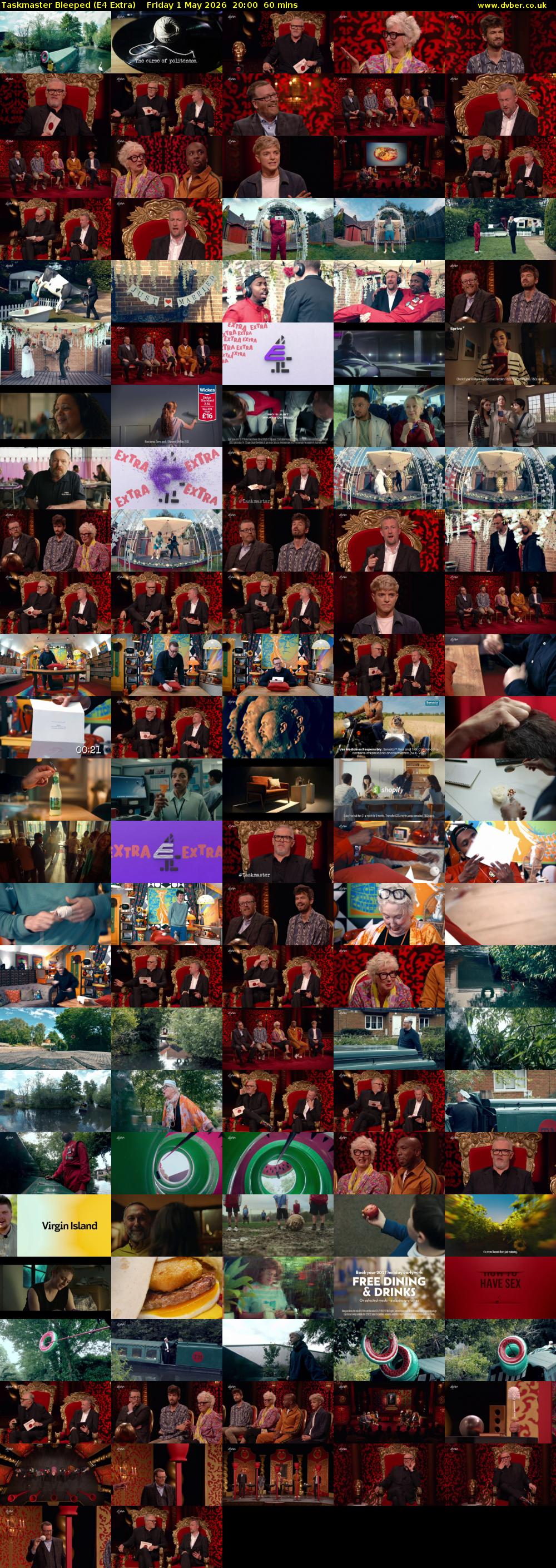 Taskmaster Bleeped (E4 Extra) Friday 1 May 2026 20:00 - 21:00