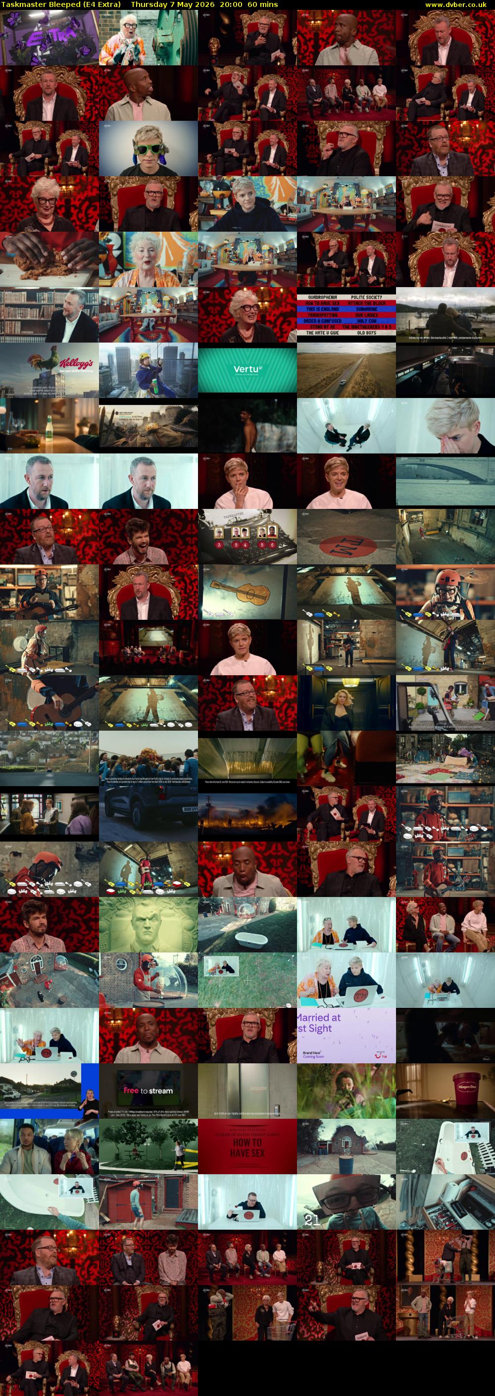 Taskmaster Bleeped (E4 Extra) Thursday 7 May 2026 20:00 - 21:00