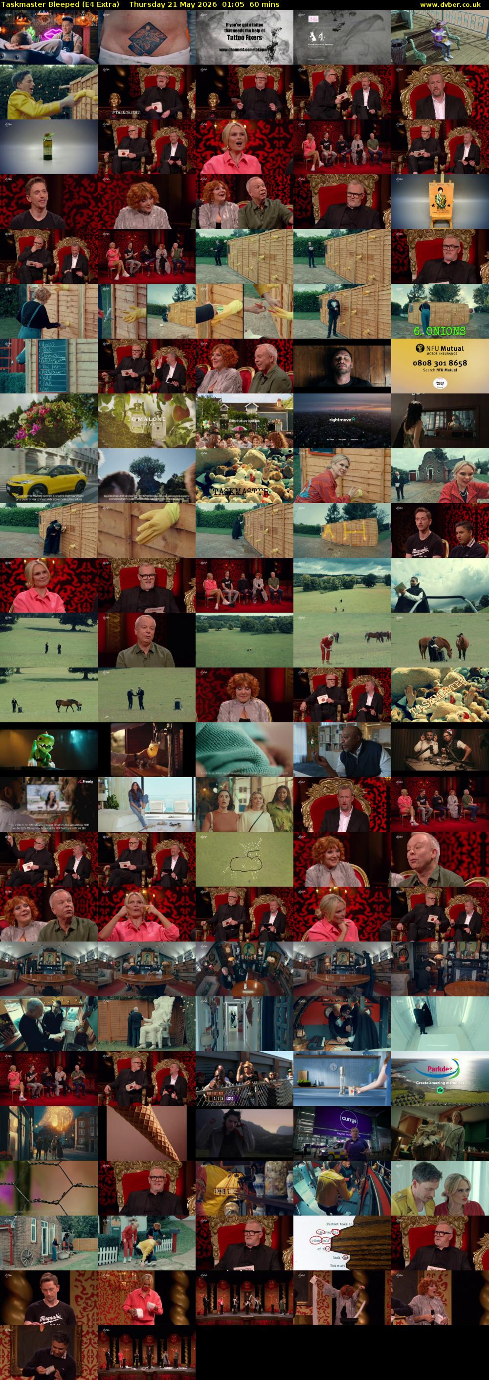 Taskmaster Bleeped (E4 Extra) Thursday 21 May 2026 01:05 - 02:05