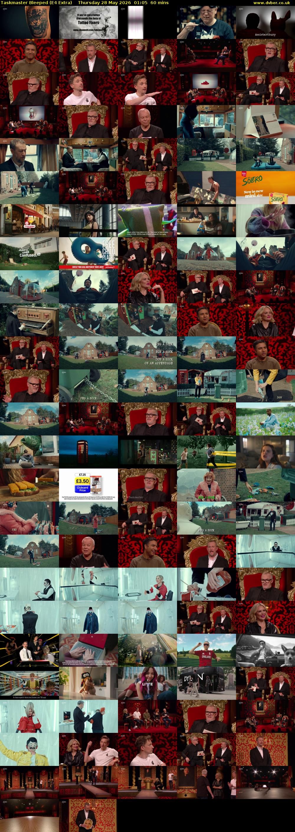 Taskmaster Bleeped (E4 Extra) Thursday 28 May 2026 01:05 - 02:05