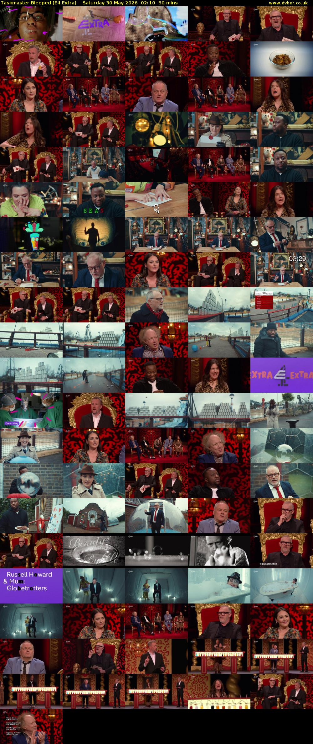 Taskmaster Bleeped (E4 Extra) Saturday 30 May 2026 02:10 - 03:00