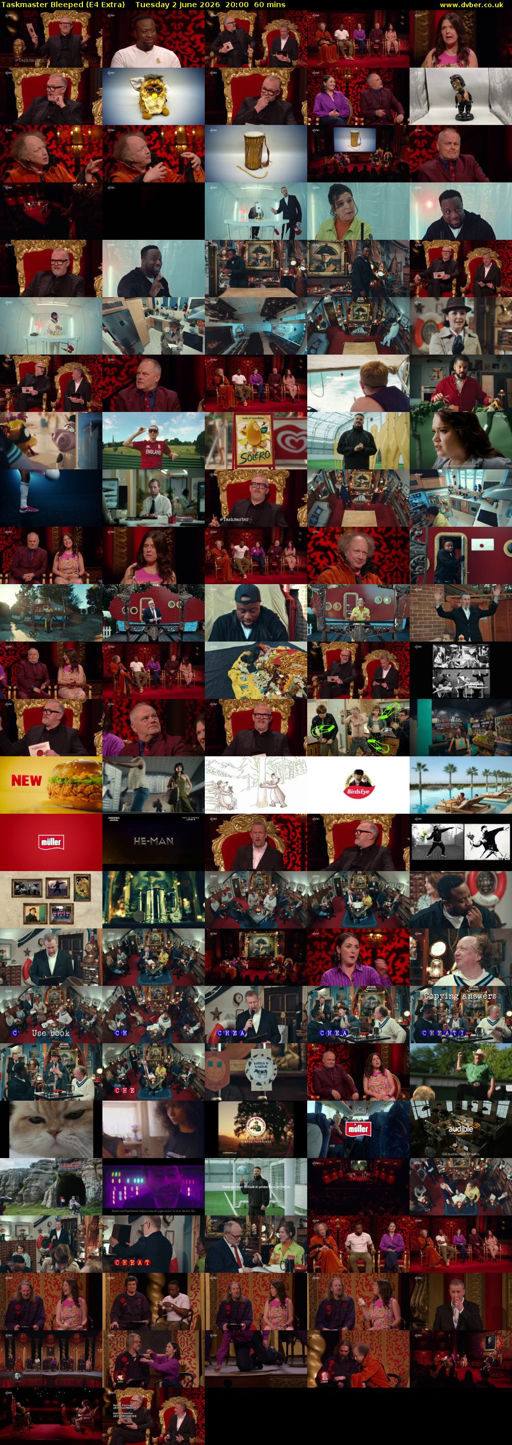 Taskmaster Bleeped (E4 Extra) Tuesday 2 June 2026 20:00 - 21:00