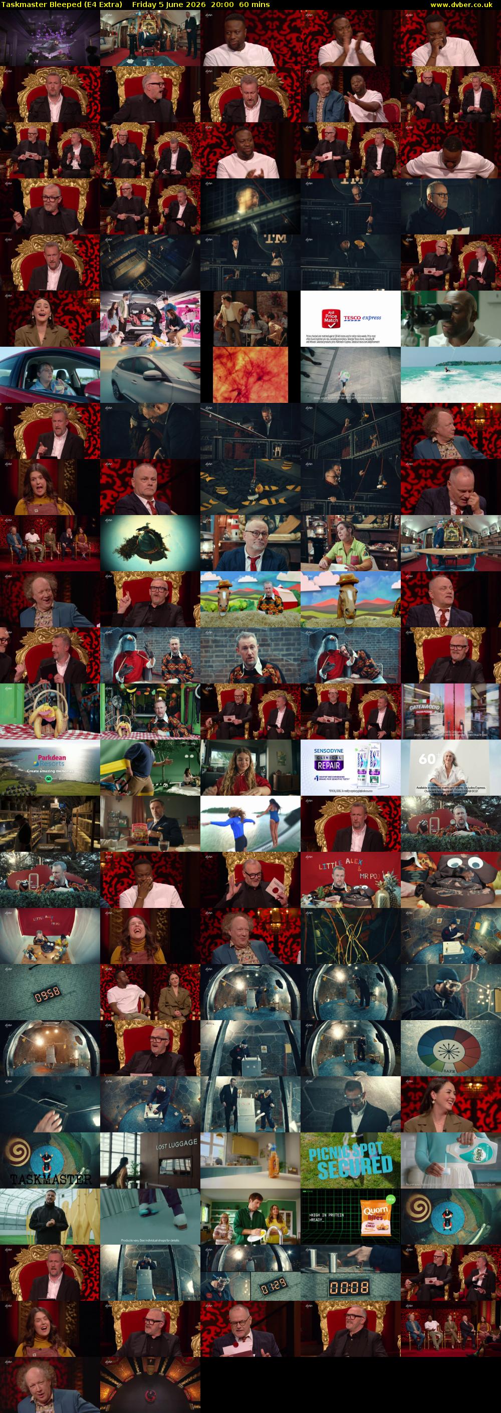 Taskmaster Bleeped (E4 Extra) Friday 5 June 2026 20:00 - 21:00
