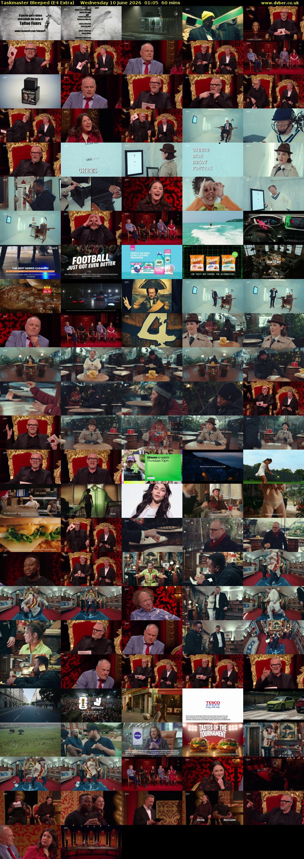 Taskmaster Bleeped (E4 Extra) Wednesday 10 June 2026 01:05 - 02:05
