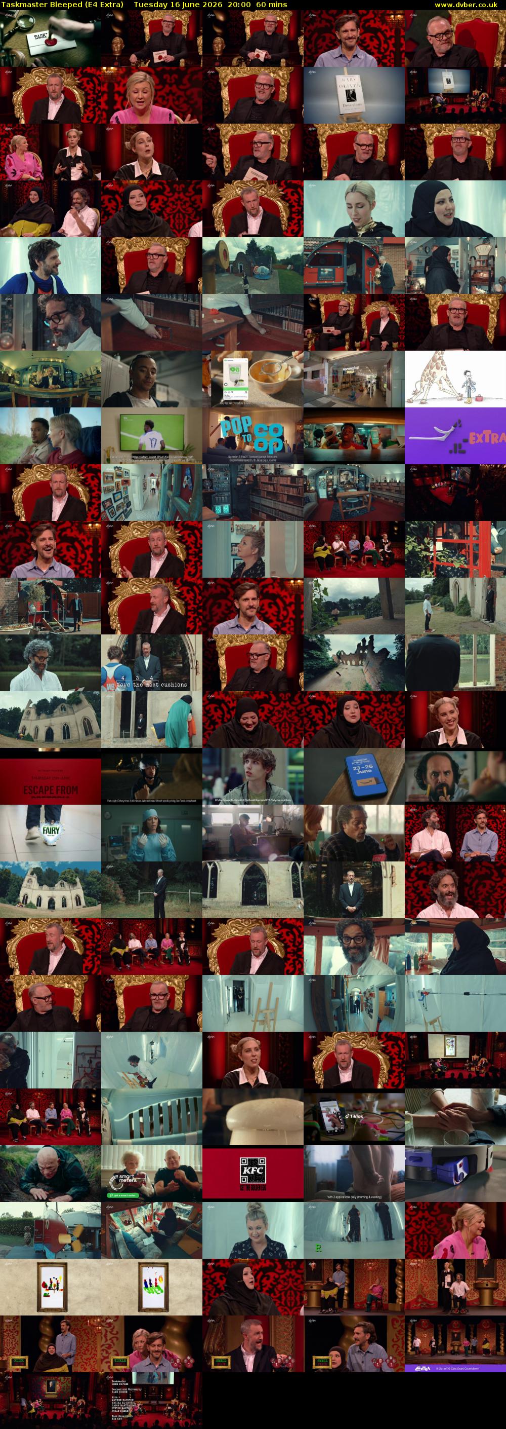 Taskmaster Bleeped (E4 Extra) Tuesday 16 June 2026 20:00 - 21:00