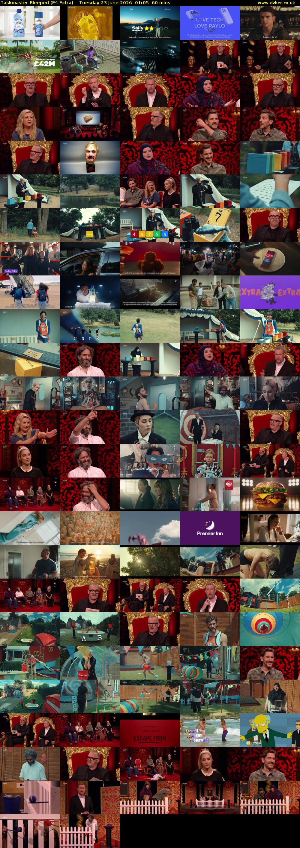Taskmaster Bleeped (E4 Extra) Tuesday 23 June 2026 01:05 - 02:05