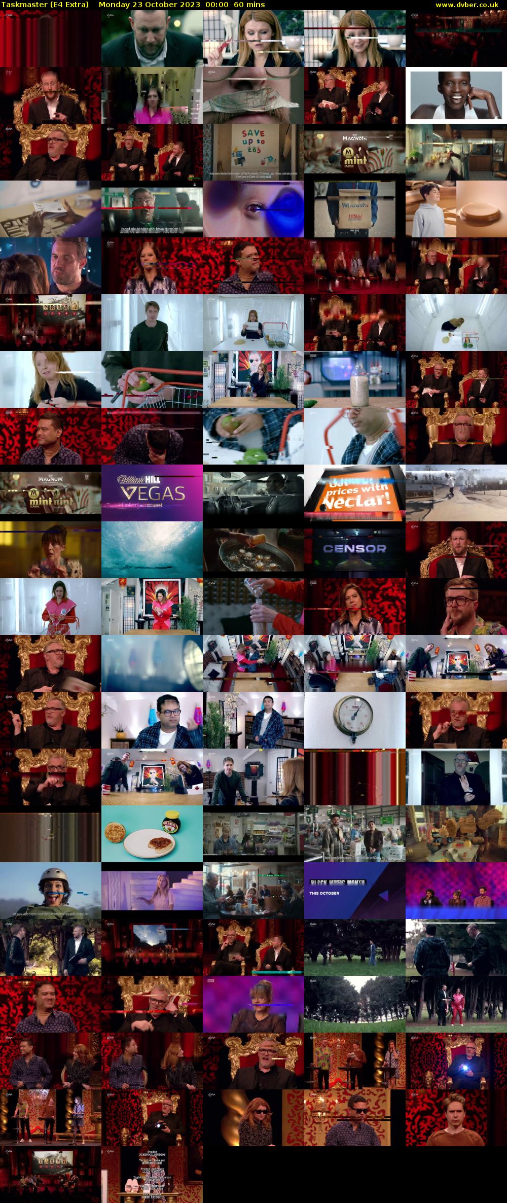 Taskmaster (E4 Extra) Monday 23 October 2023 00:00 - 01:00