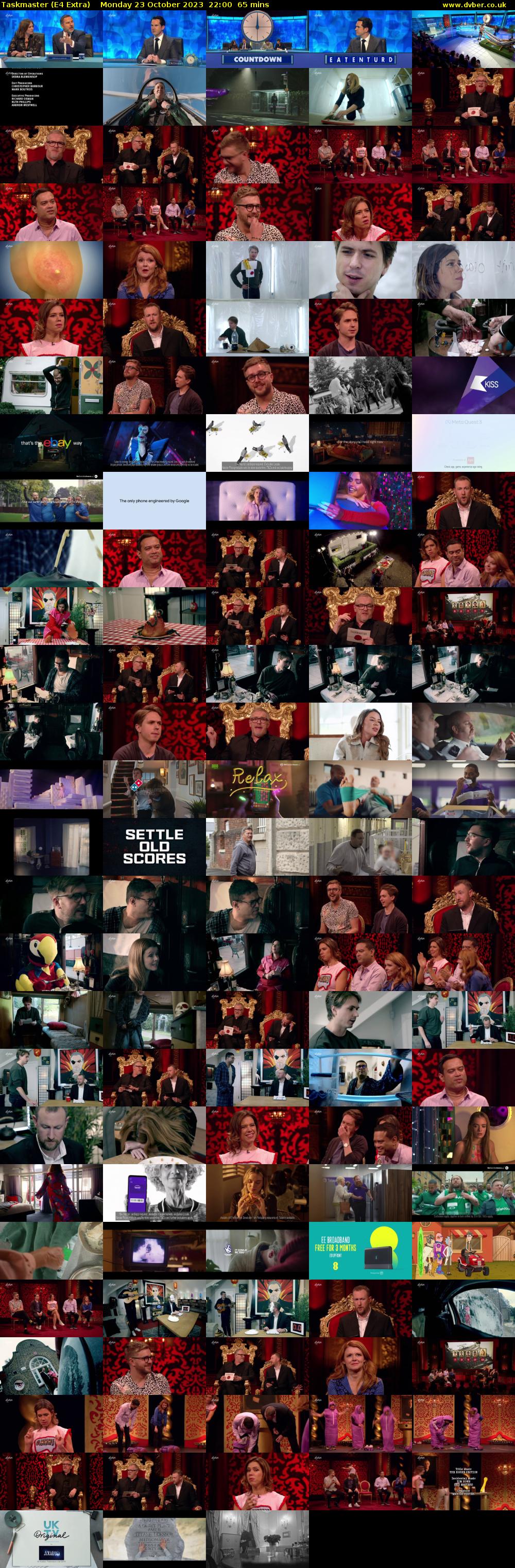 Taskmaster (E4 Extra) Monday 23 October 2023 22:00 - 23:05