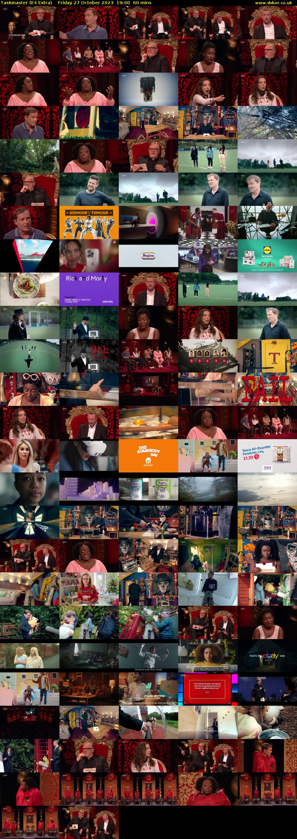 Taskmaster (E4 Extra) Friday 27 October 2023 19:00 - 20:00