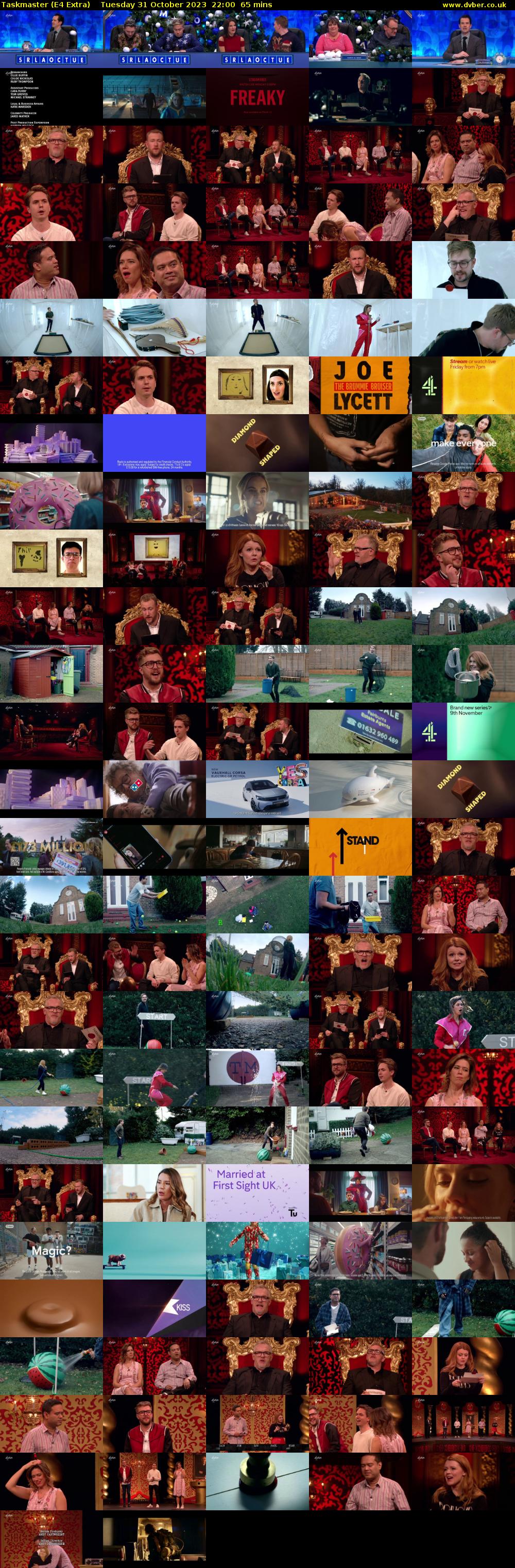 Taskmaster (E4 Extra) Tuesday 31 October 2023 22:00 - 23:05