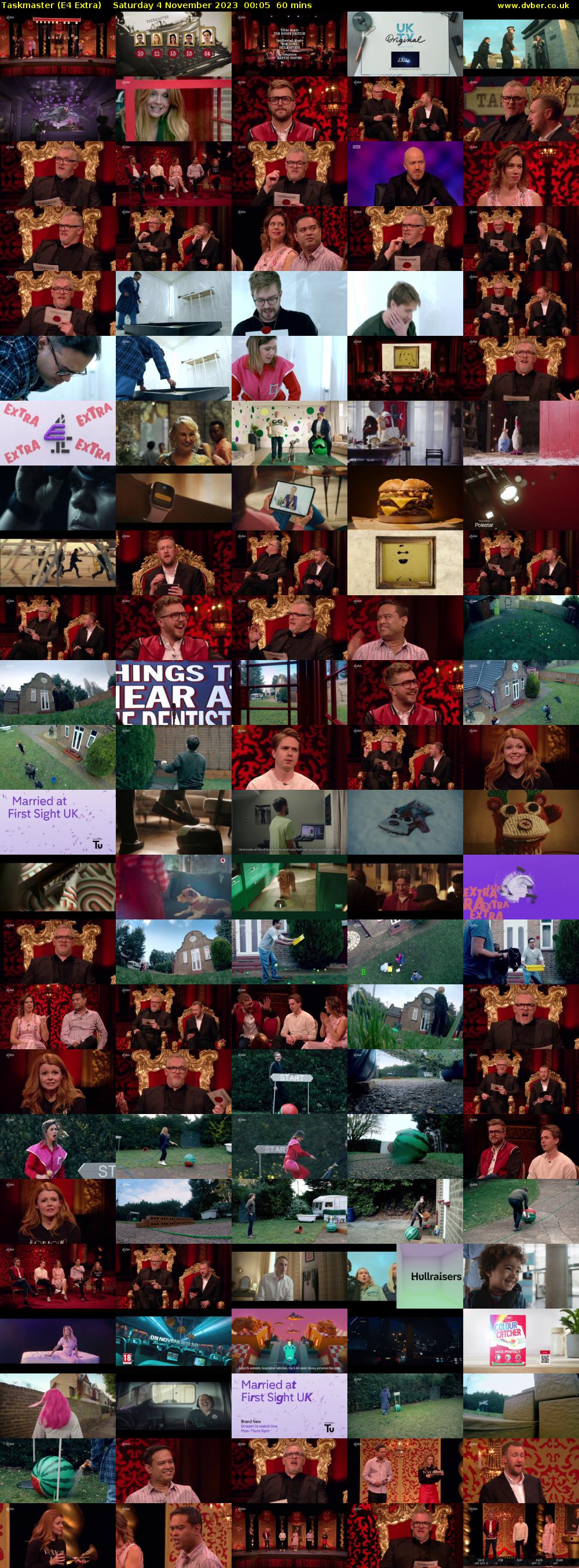 Taskmaster (E4 Extra) Saturday 4 November 2023 00:05 - 01:05