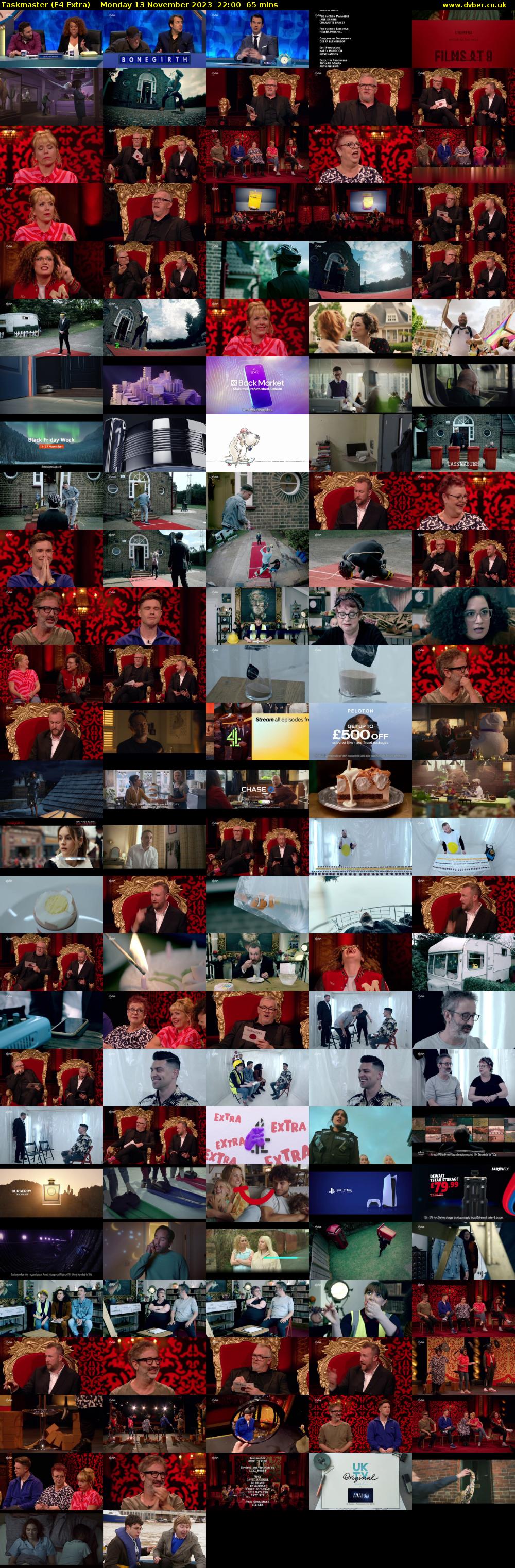 Taskmaster (E4 Extra) Monday 13 November 2023 22:00 - 23:05