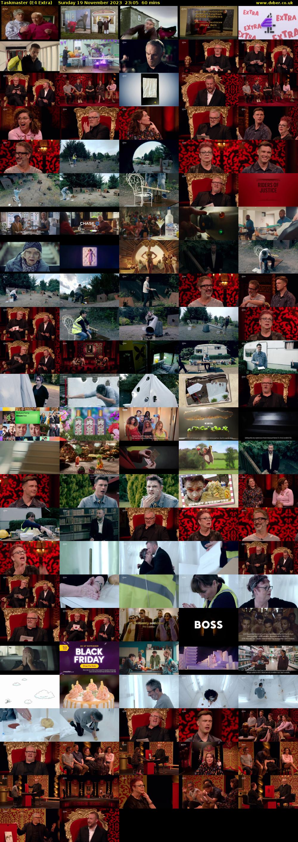 Taskmaster (E4 Extra) Sunday 19 November 2023 23:05 - 00:05