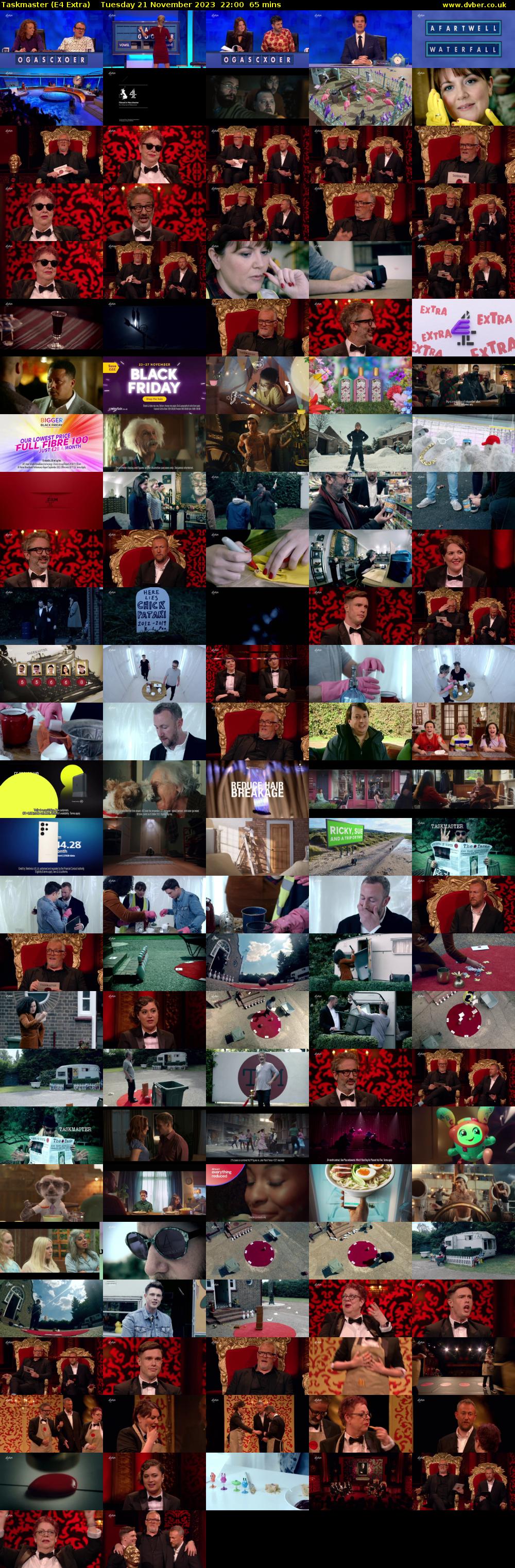 Taskmaster (E4 Extra) Tuesday 21 November 2023 22:00 - 23:05