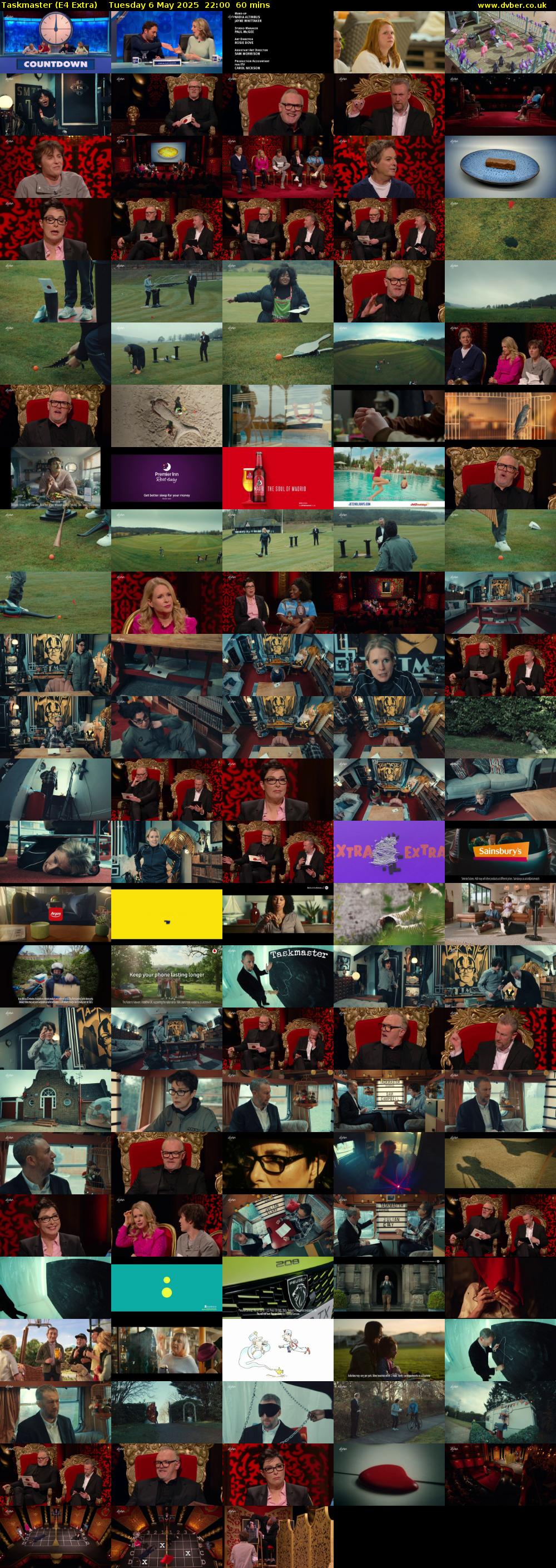 Taskmaster (E4 Extra) Tuesday 6 May 2025 22:00 - 23:00