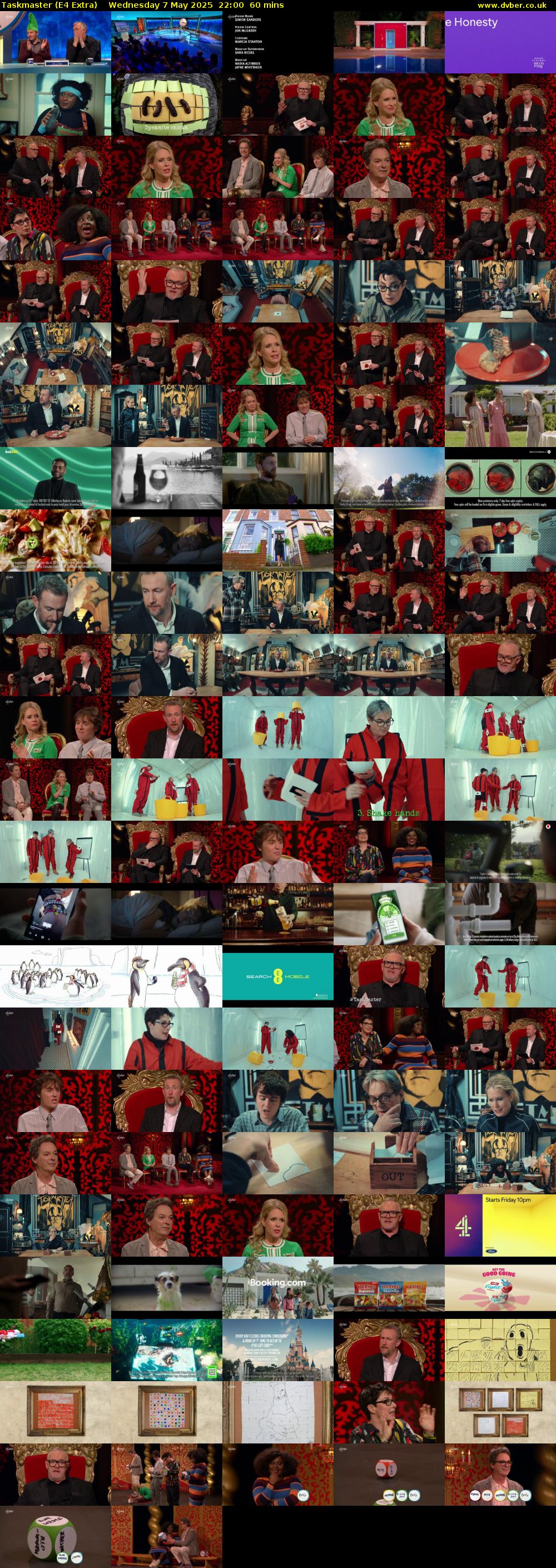 Taskmaster (E4 Extra) Wednesday 7 May 2025 22:00 - 23:00
