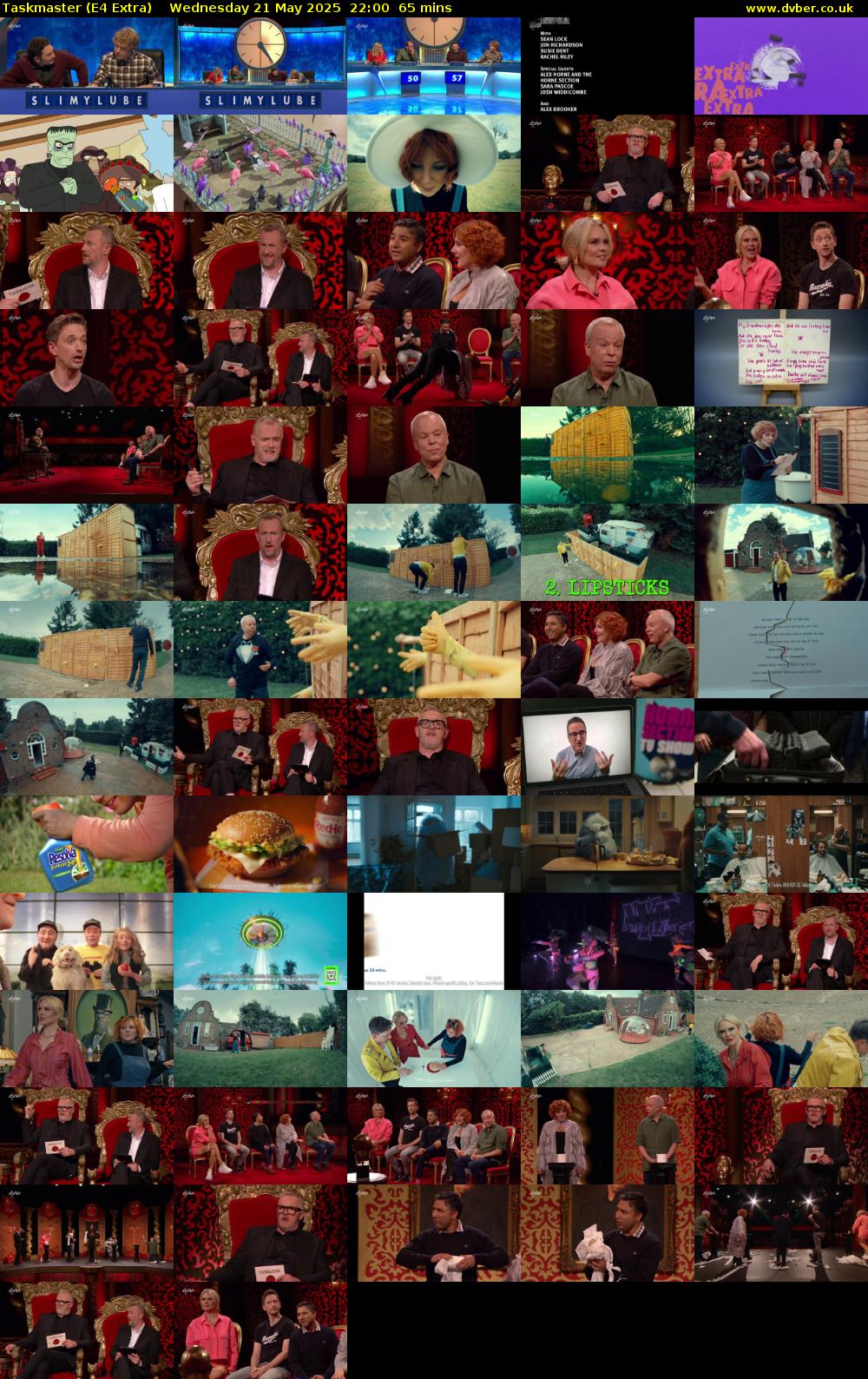 Taskmaster (E4 Extra) Wednesday 21 May 2025 22:00 - 23:05