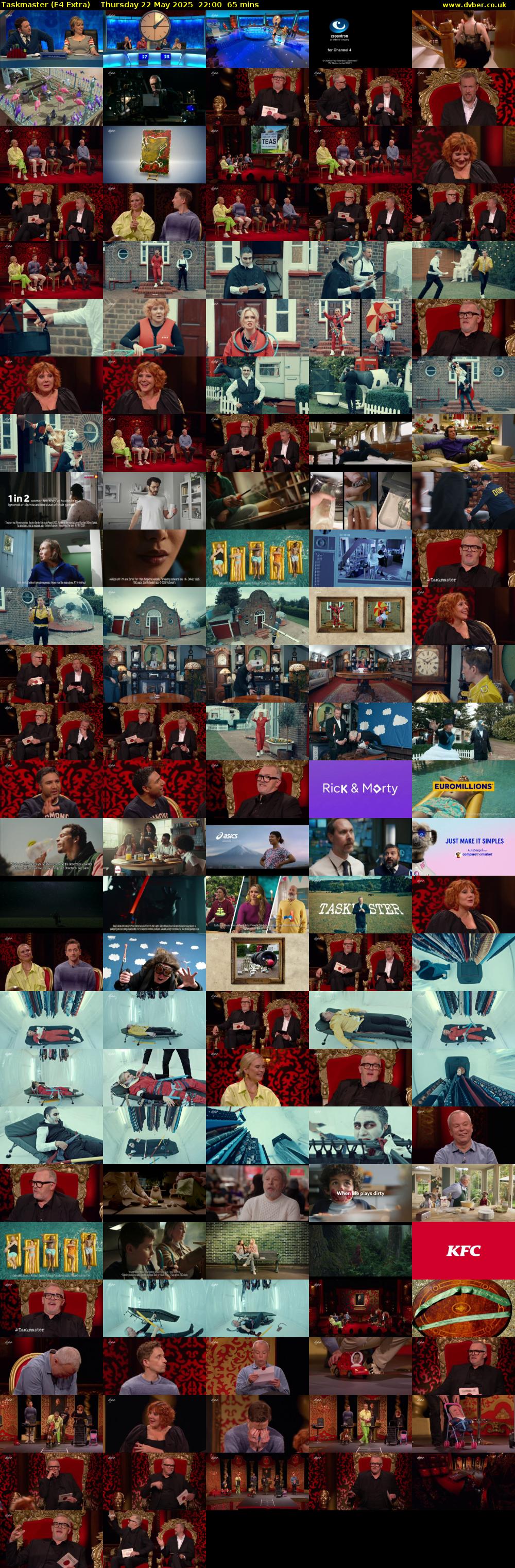 Taskmaster (E4 Extra) Thursday 22 May 2025 22:00 - 23:05