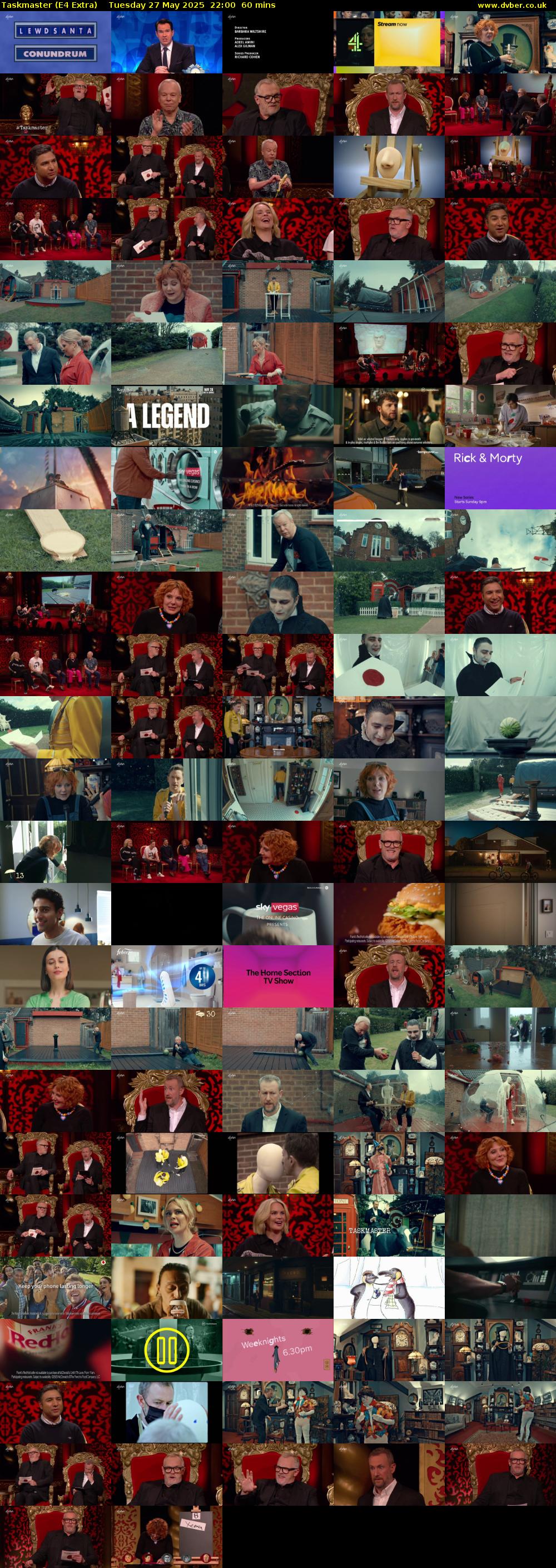 Taskmaster (E4 Extra) Tuesday 27 May 2025 22:00 - 23:00