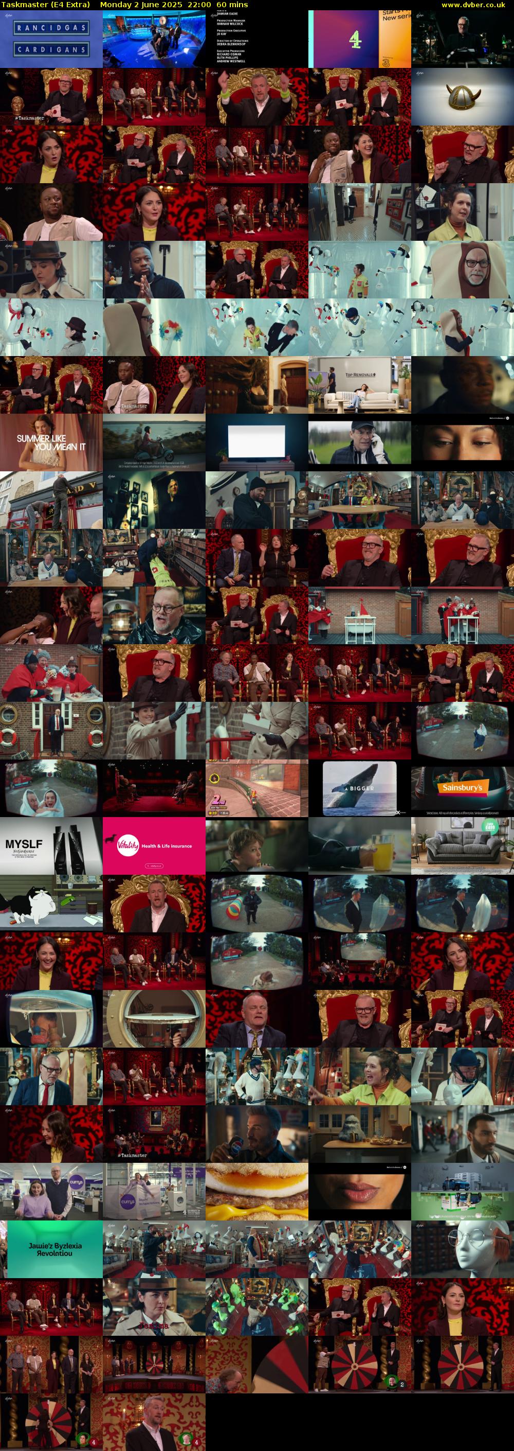 Taskmaster (E4 Extra) Monday 2 June 2025 22:00 - 23:00