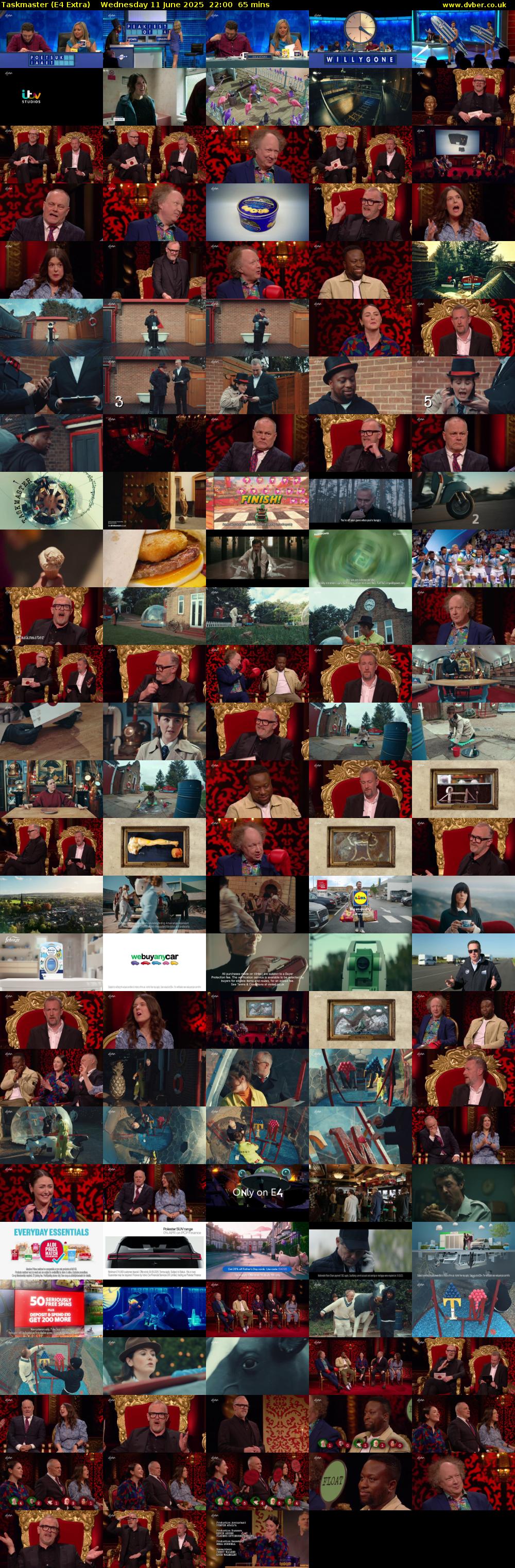 Taskmaster (E4 Extra) Wednesday 11 June 2025 22:00 - 23:05