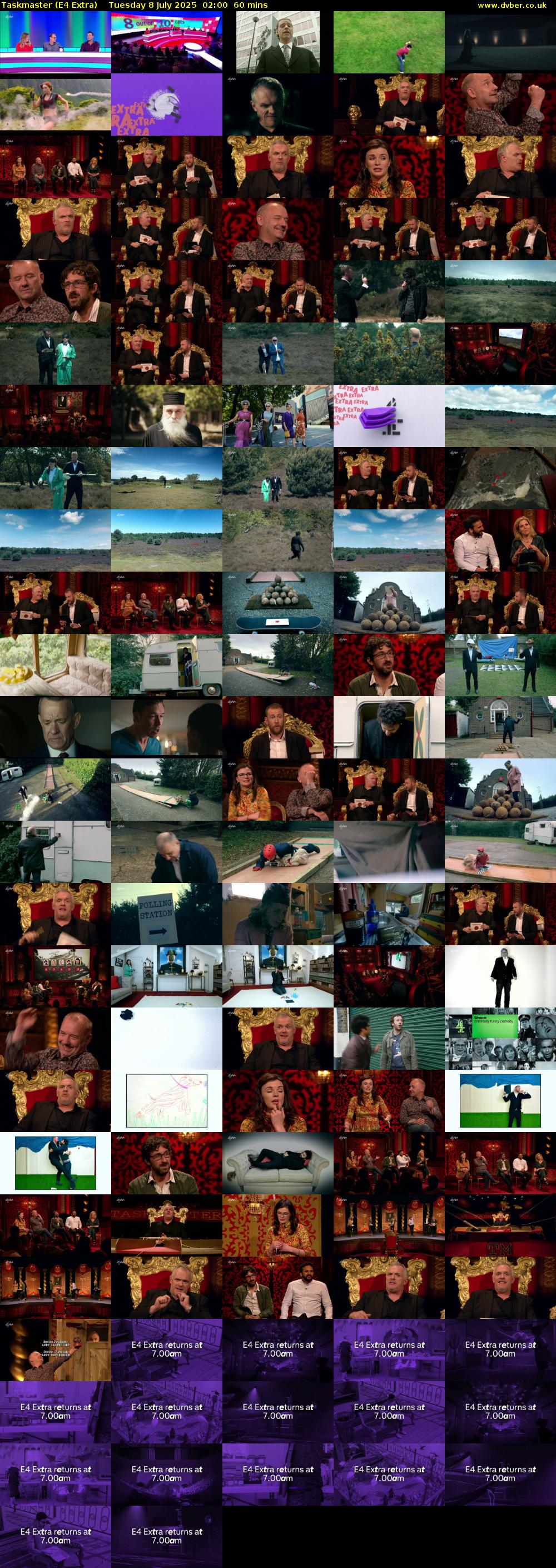 Taskmaster (E4 Extra) Tuesday 8 July 2025 02:00 - 03:00