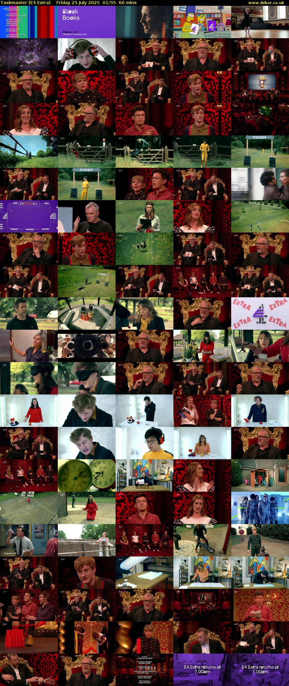Taskmaster (E4 Extra) Friday 25 July 2025 01:55 - 02:55